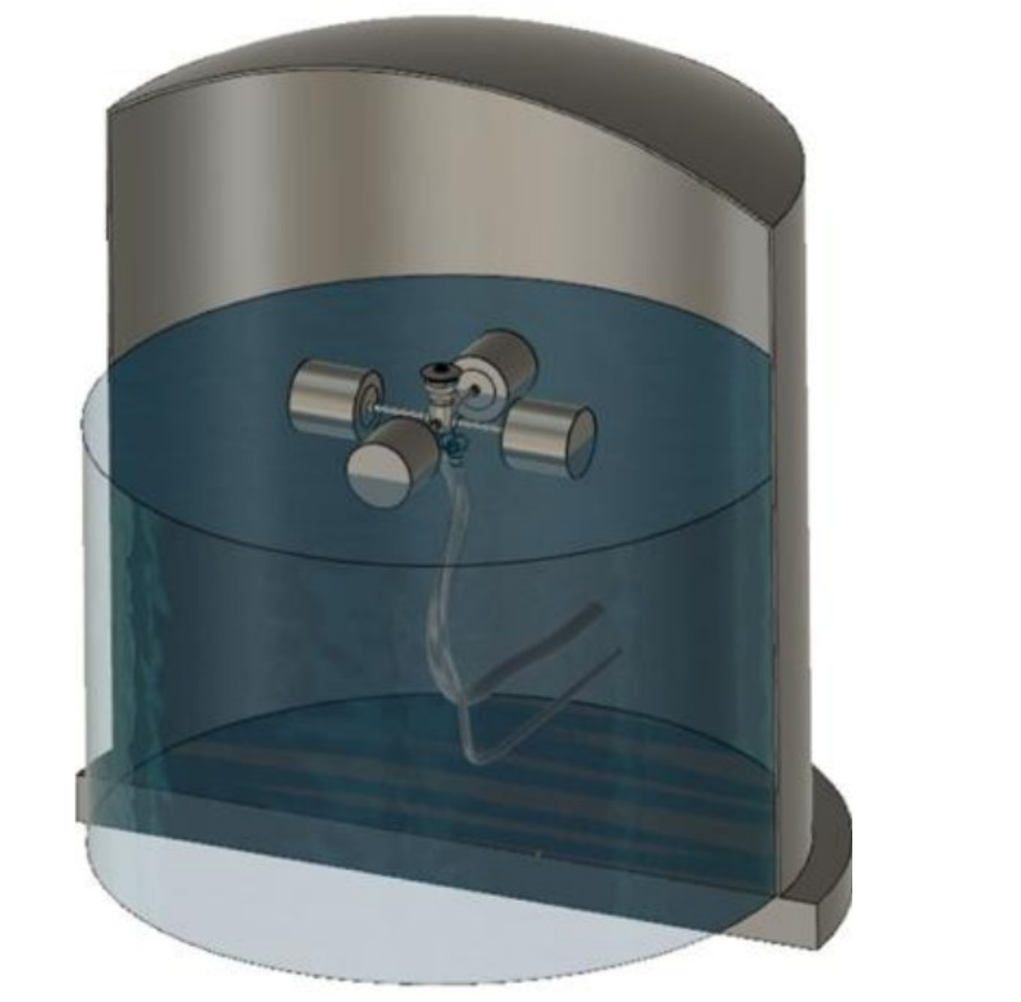 Freedom Tool cutaway showing skimmer, vapor intake, and tank levels